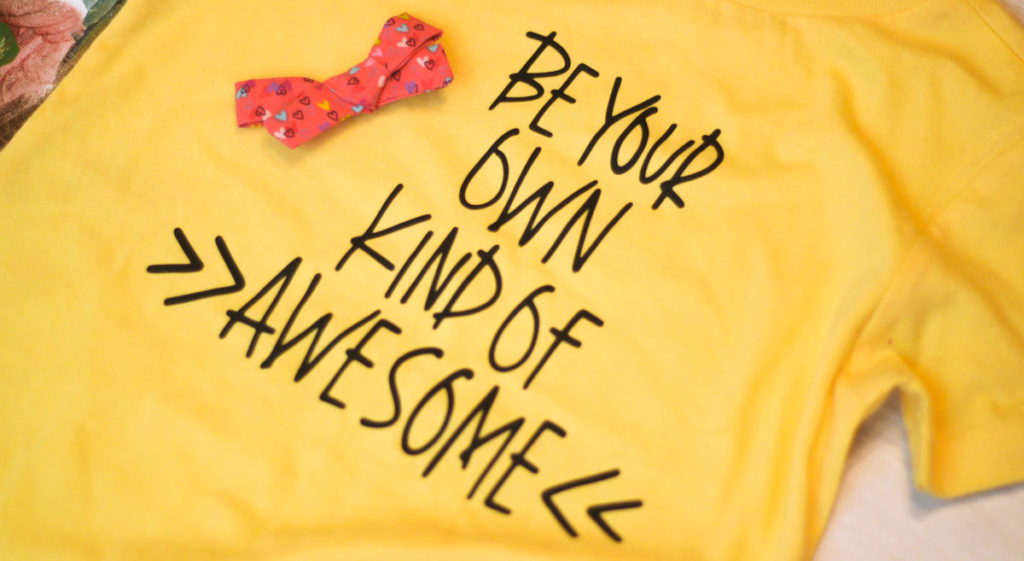 Be Your Own Kind of Awesome Tee from FiveWildHearts Shirt for Kids Empowering Clothing