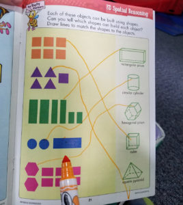 Preschool Work - homeschooling schoolwork early learning math concepts counting numbers spatial reasoning