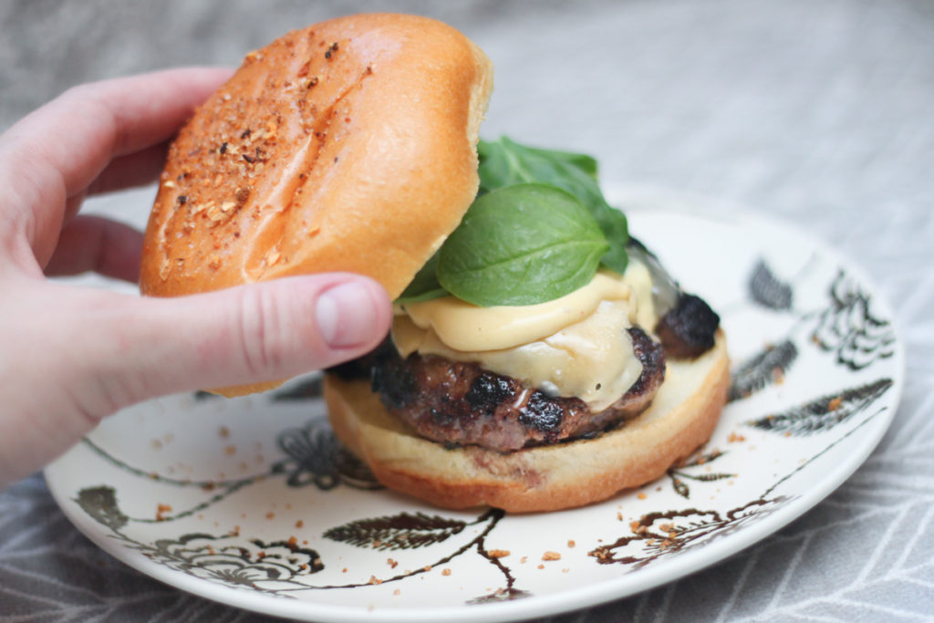 Spinach She Lovely Burger Recipe for the Family – Gourmet Father’s Day Burgers – MidKid Mama Blog Recipes