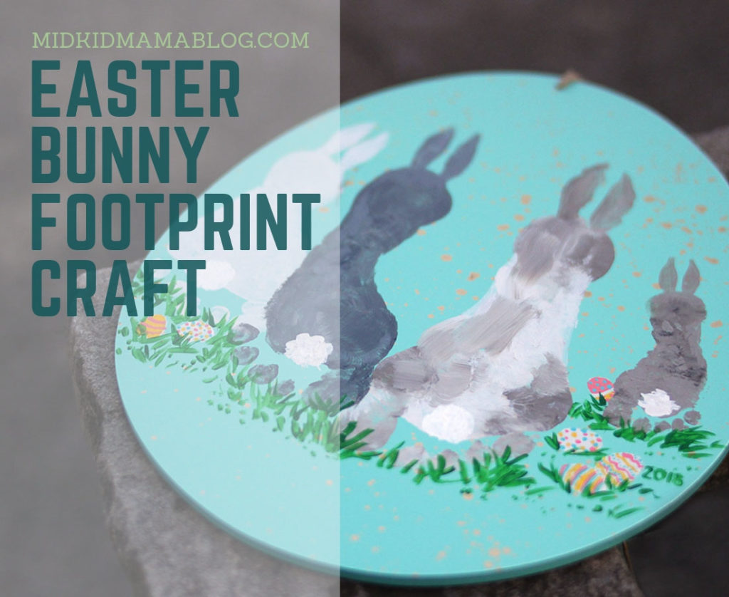 Bunny Footprint Decoration – Easter Egg Decor Craft for Babies or Toddlers – This painting project with kids is perfect for creating sweet memories to enjoy year after year