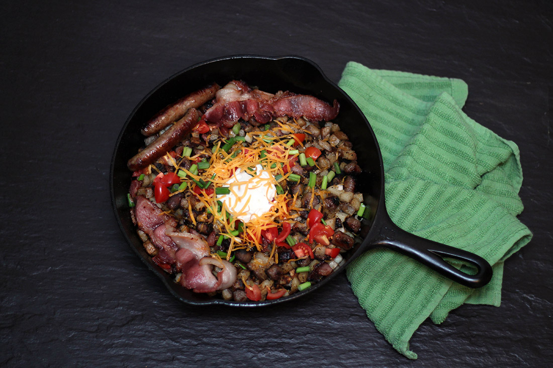 Loaded Hash Brown Sausage Skillet MidKid Mama