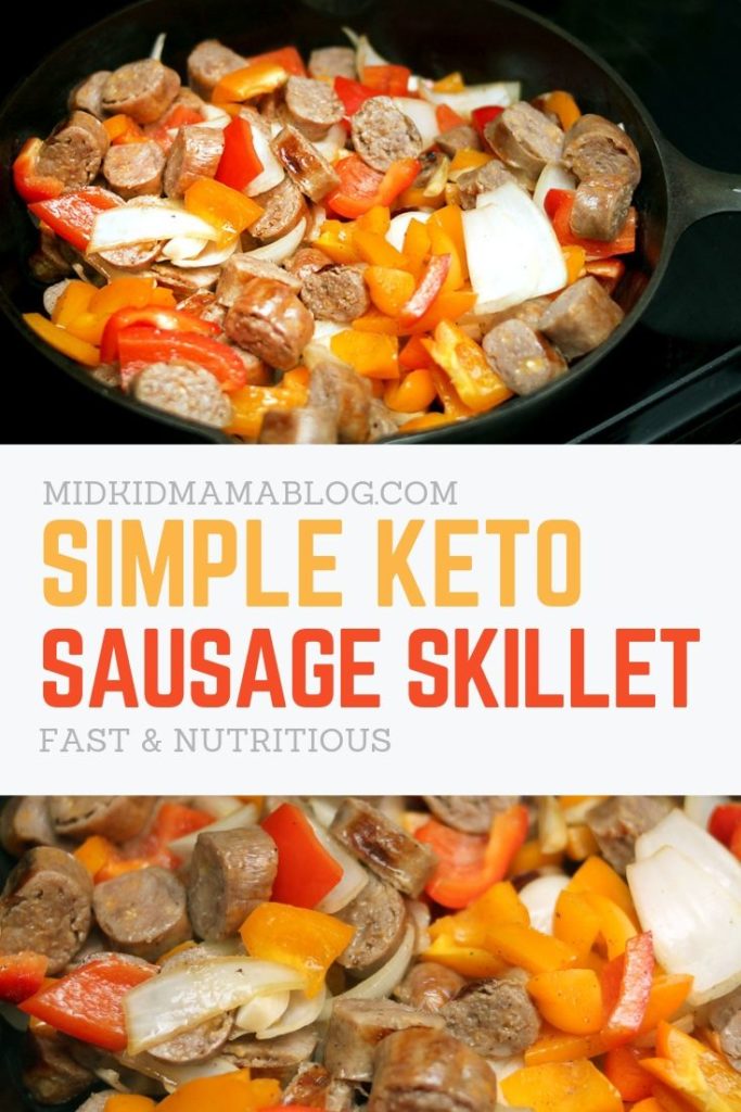 Keto made Easy: Nutritious Dinner Meals for the Family - One Skillet Meals - Brat and Bell Pepper Skillet - MidKid Crew