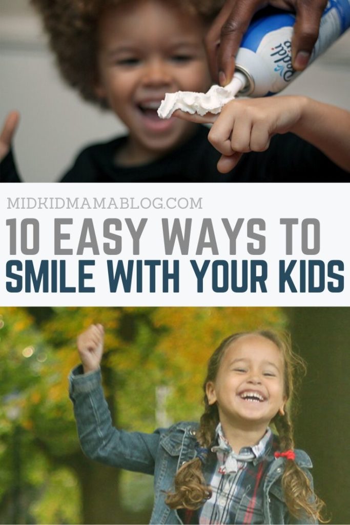 10 Easy Ways to Smile WIth Your Kids Without Breaking the Bank - check out these simple ideas for free or cheap ways to smile with your family - MidKid Mama Blog