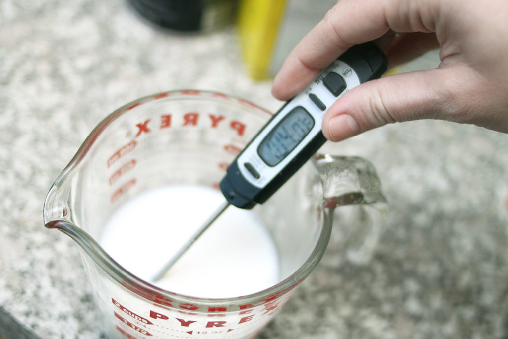 warm milk for homemade rolls