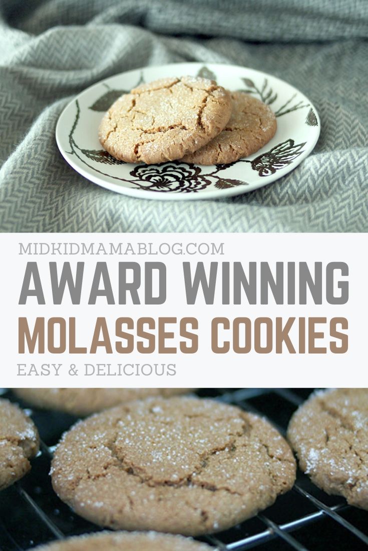 Award Winning Molasses Cookies Recipe MidKid Mama