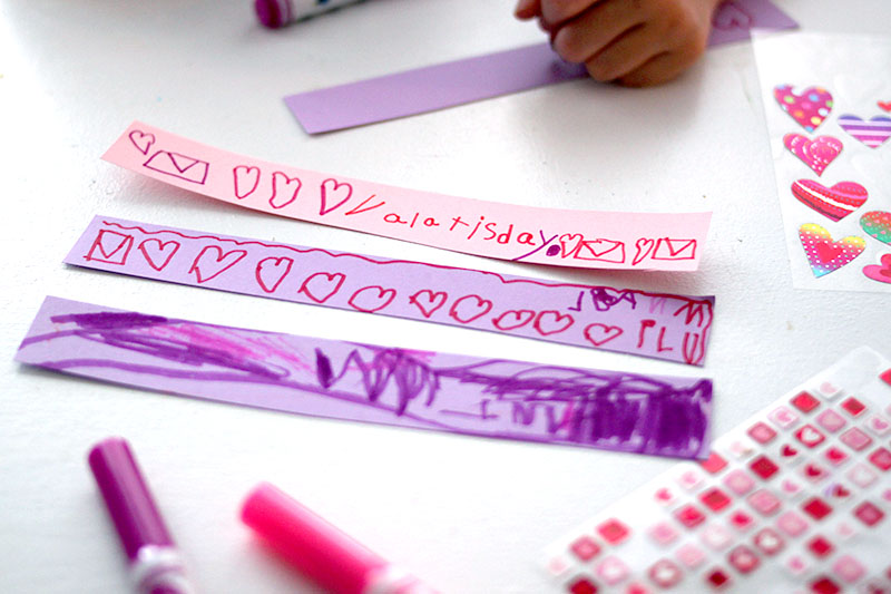 Children's art for Valentine's Day craft