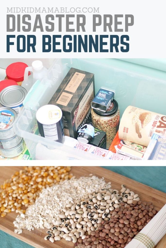 Desaster prep for beginners - storing supplies for emergencies