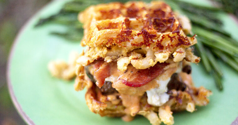 Mac ‘N Cheese Waffle Burger Recipe
