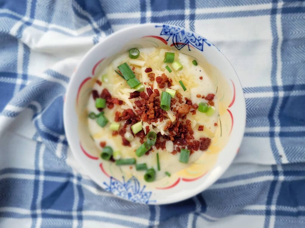 Gluten-free Cheesy Baked Potato Soup